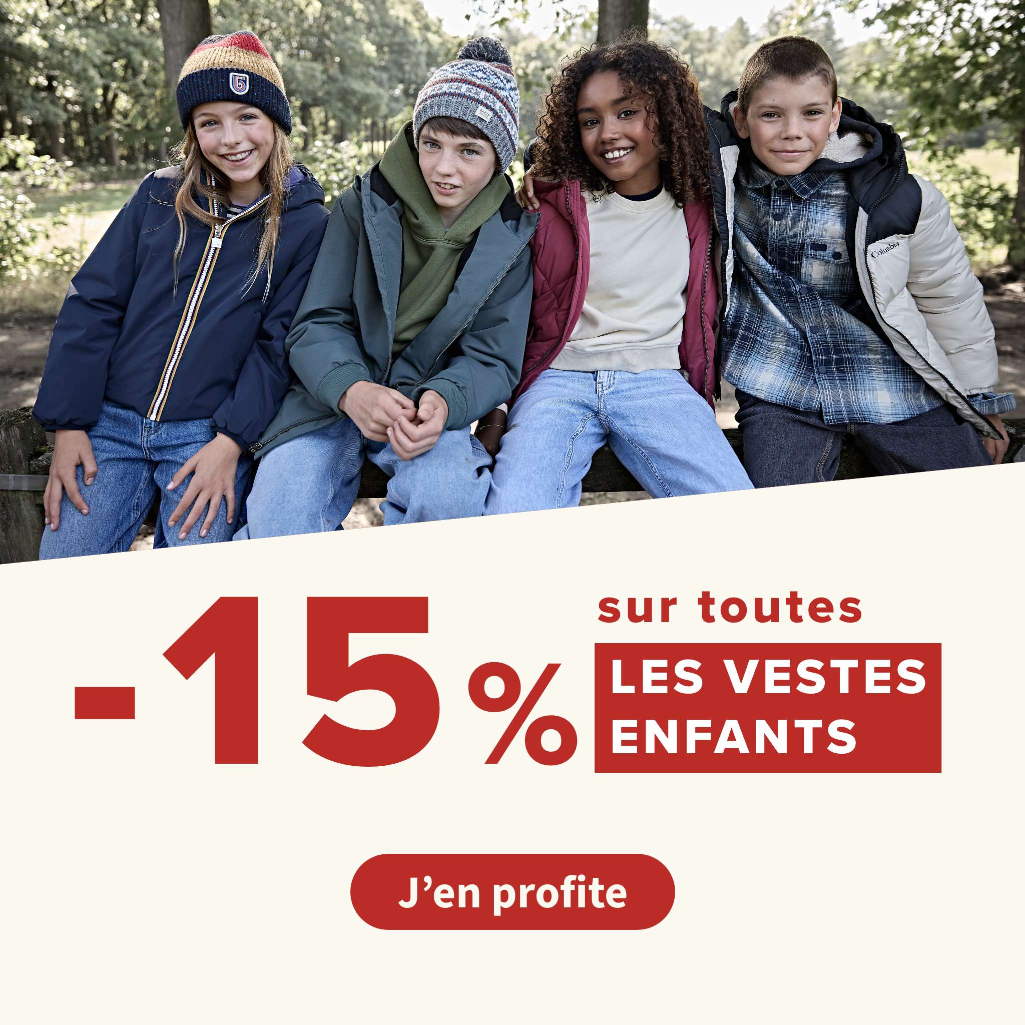 -15 % sur toutes les vestes enfants